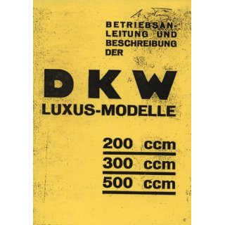 BTA DKW Luxus-Modelle 200 ccm, 300 ccm, 500 ccm