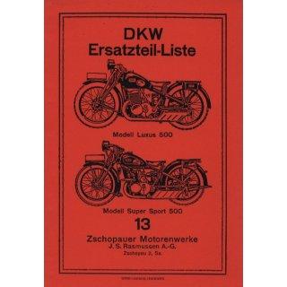 ETL DKW Nr.13  Modelle Luxus 500 und Super Sport 500
