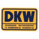 Wasserabziehbild DKW Hinterradkotfl. blau-gelb waagerecht