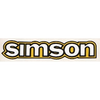Wasserabziehbild Simson Schriftzug in gelb f&uuml;r S50 B/N