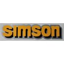 Wasserabziehbild Simson Schriftzug in gelb f&uuml;r S51 Tank